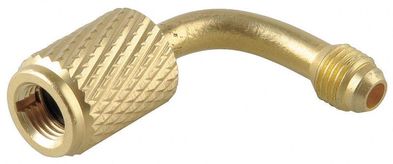 Quick Coupler, Low Loss, 1/4 in MxF, 90 Deg